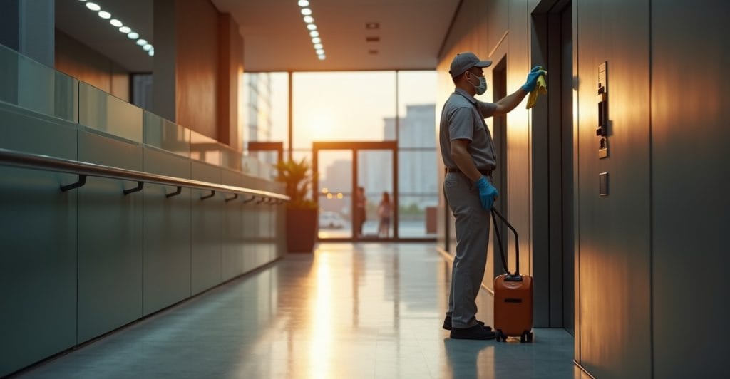 high-touch area cleaning