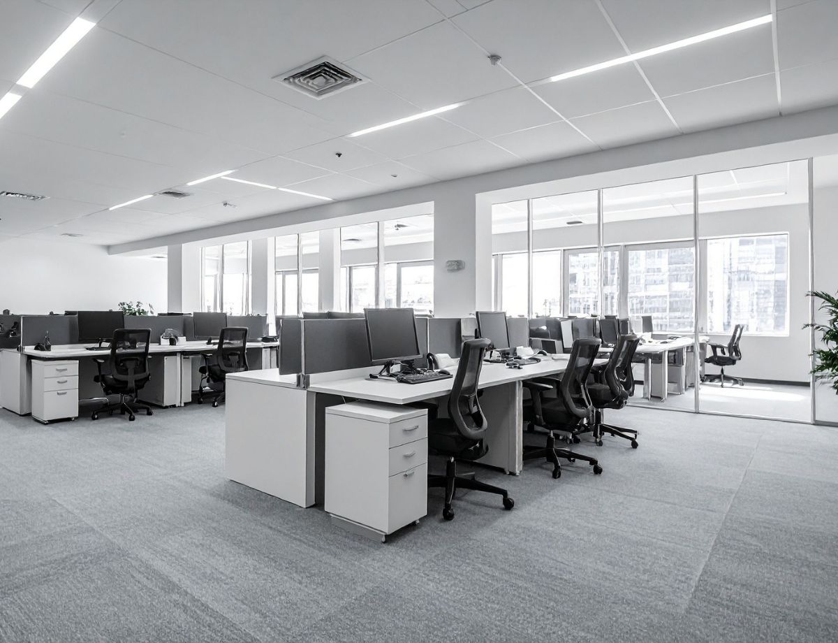 Professional commercial cleaners maintaining a clean and healthy office environment for Gold Coast businesses.