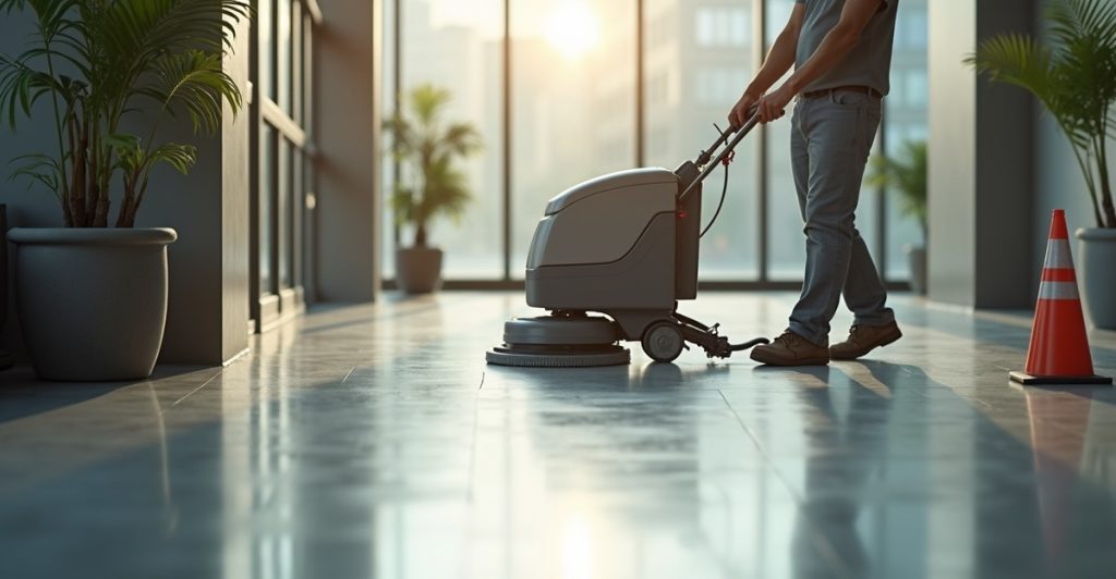 how to use floor cleaning machine