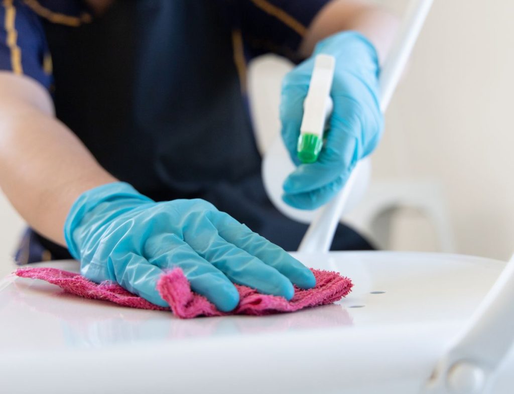 Professional commercial cleaning team maintaining a clean workplace that supports employee productivity and business performance